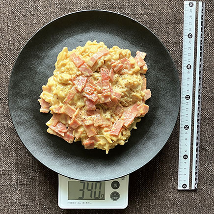 大皿1皿分のえのきカルボナーラ