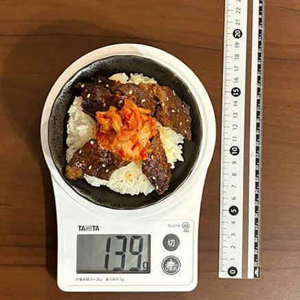 深皿(小)1皿分のキムチカルビ丼