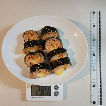 1本分のキムチチーズ キンパ