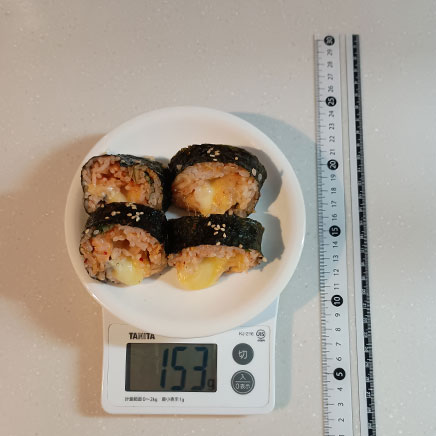 1/2本分のキムチチーズキンパ