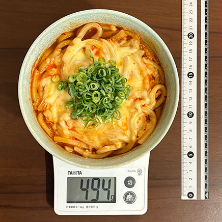 丼1杯分のキムチチーズうどん