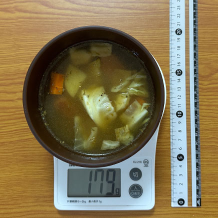 汁椀(中)1杯分のカレーポトフ