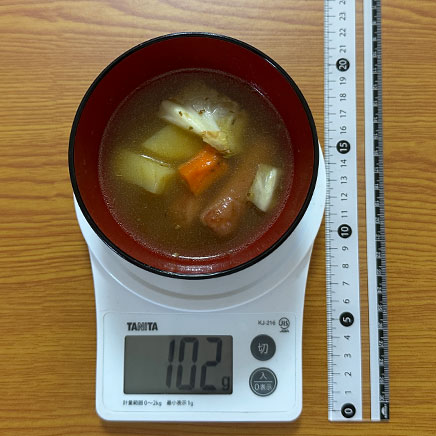 汁椀(小)1杯分のカレーポトフ