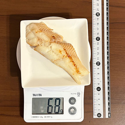 1切れ分のカレイの塩焼き