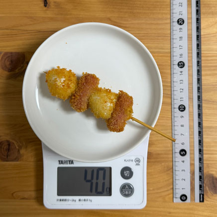 1本分のうずらウインナー串