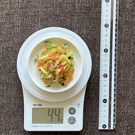 豆皿1皿分のくらげときゅうりの中華サラダ