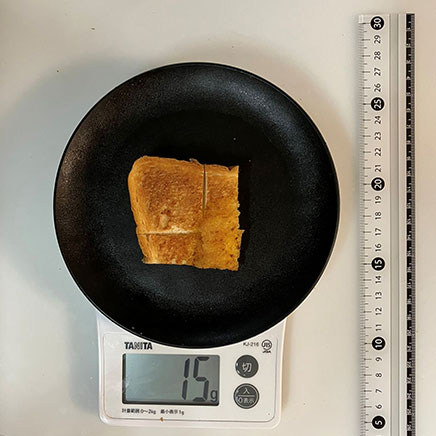 1/4枚分のマーガリントースト