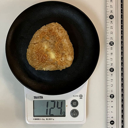 1個分のチーズ焼きおにぎり