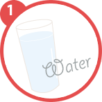 【STEP1】グラス一杯の水を飲む